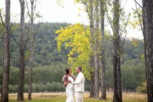 dancing couple a for a winer wedding at Stonehurst creek, Wollombi